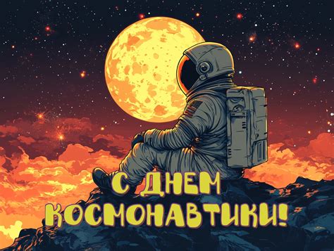 С Днем космонавтики 2025: советские открытки и плакаты