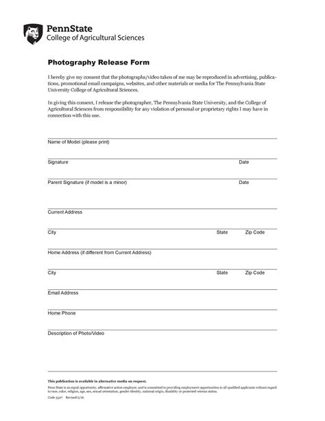 53 Free Photo Release Form Templates Word Pdf Template Lab