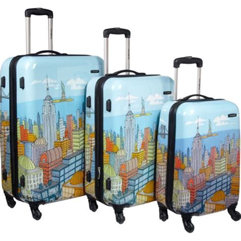 Samsonite Cityscapes NYC 20" 24" 28" 3-Piece Premium Spinner Luggage Set - Blue for sale online ...