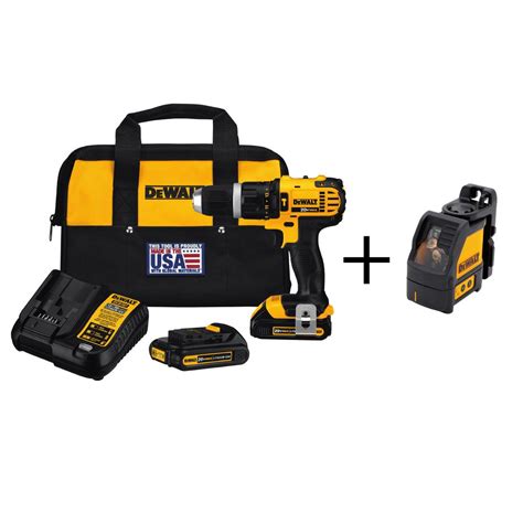 DEWALT 20 Volt Max Lithium Ion Cordless Hammer Drill Kit With Bonus