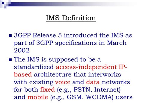 Ppt Ip Multimedia Subsystem Ims Powerpoint Presentation Free