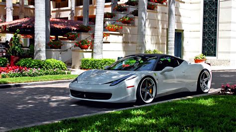 White ferrari 458 italia 1 wallpaper | 1920x1080 | #18114