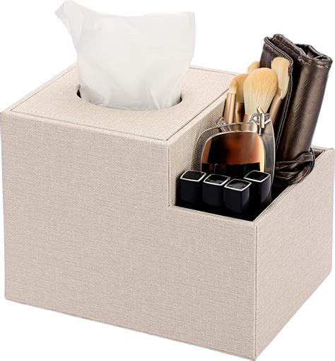 Amazon Sumnacon Linen Square Tissue Box Cover Decorative Cube