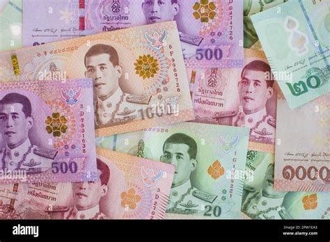 Thai baht banknotes. Cash money of Thailand Stock Photo - Alamy