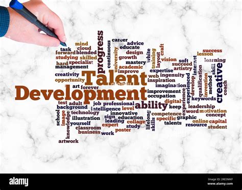 Word Cloud With Talent Development Concept Create With Text Only Stock