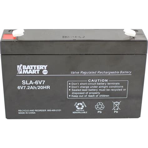 6 Volt 7 Ah Sealed Lead Acid Rechargeable Battery F1 Terminal