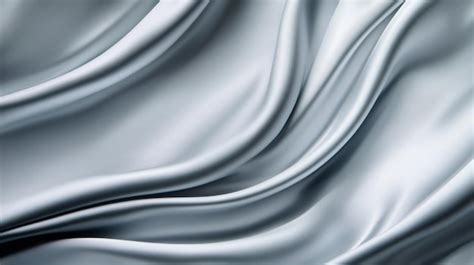 A Luxurious And Elegant Silver Fabric Background With Smooth Flowing