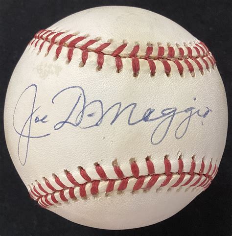 Joe Dimaggio Autographed Baseball Memorabilia And Mlb Merchandise