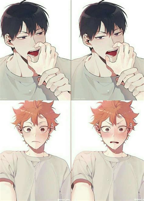 Kagehina~《♡》 Haikyuu Mangá Personagens De Anime Casais Bonitos De Anime