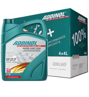 Addinol Motoröl 5w40 Super Light 0540 / 4 x 4 Liter