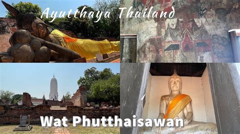 Historic Murals At Wat Phutthaisawan Temple Ayutthaya Built In