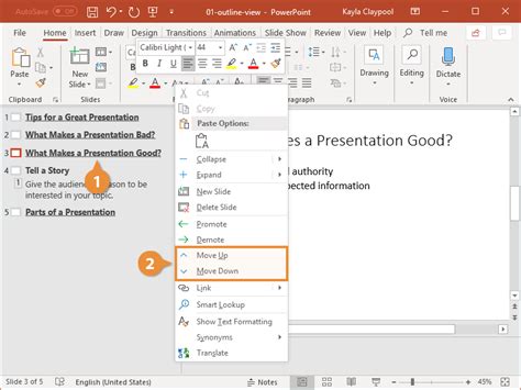 Outline View In Powerpoint Customguide