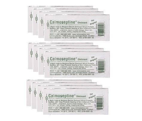 Calmoseptine Ointment Foil Packets 18 Oz 35g For Rashes