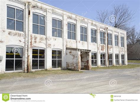 Old White Brick Factory Building White Brick Warehouses Exterior