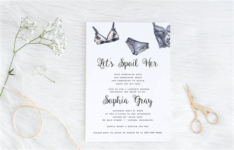 Evelyn Lingerie Shower Invitation Lingerie Party Invite Bachelorette Invitation