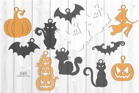 Halloween Earring Svg Bundle Laser Cut Files Spooky Earrings Svg By