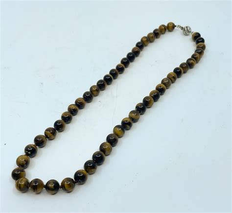 Lot Tigers Eye Bead Necklace