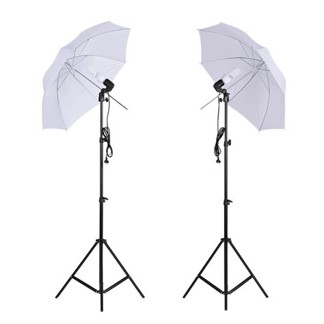 Andoer Photography Kit 2Pcs 33 White Soft Light Umbrella 2Pcs 50 70cm