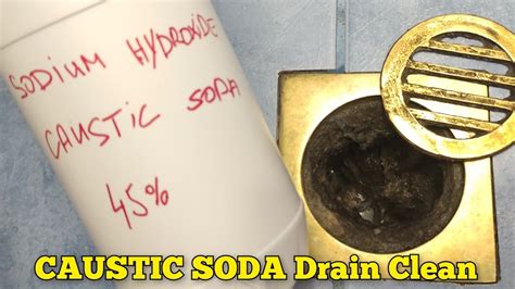 Caustic Soda Drain Pipe Cleaning Youtube