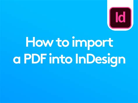 How To Import A PDF Into InDesign Solopress UK