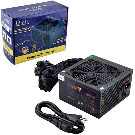 Fonte Atx 700w Real 80 Plus Bronze, Pfc Ativo – Dmix DM-700 - Realtek ...