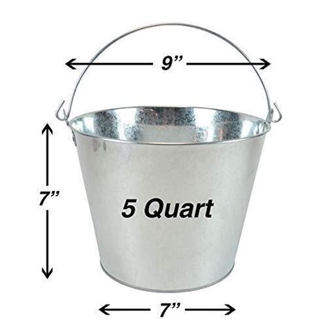 Quart Galvanized Pail Beer Bucket X X Inches Pack Of Ebay