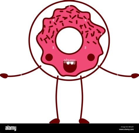 Donut Kawaii Dessert Cute Sweet Banque D Images Vectorielles Page