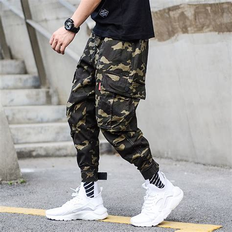 Compre Calças De Camuflagem Do Exército Moda Homens Calças De Jogger