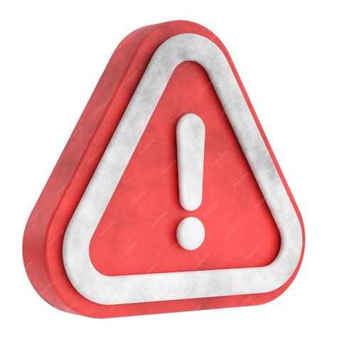 Premium Photo Warning Sign Exclamation Mark 3d Illustration