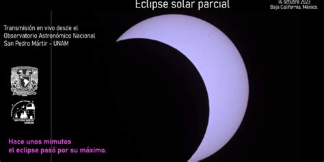 Siguen Eclipse Solar A Trav S Del Observatorio Astron Mico Nacional En