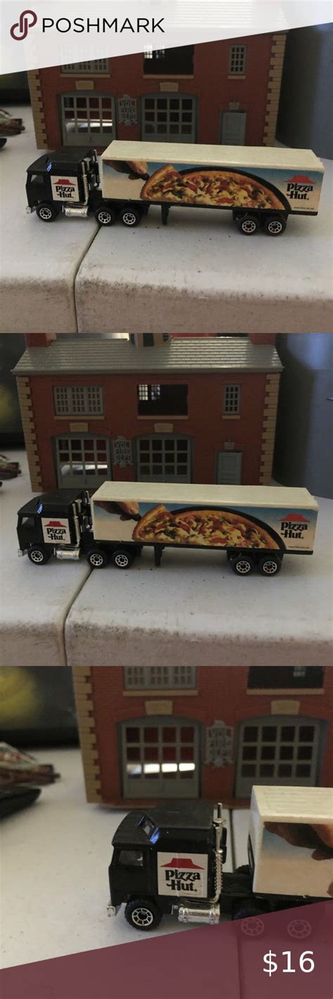 Vtg Matchbox Tractor Trailer Articulated Truck 1981 Pizza Hut Black Cab