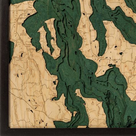 Whidbey And Camano Islands Nautical Wood Maps 3d Wall Decor