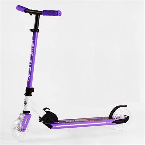 Двухколесный самокат Best Scooter колеса PU складной подсветка Violet ...