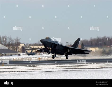 A U S Air Force F Raptor Assigned To The Th Fighter Squadron