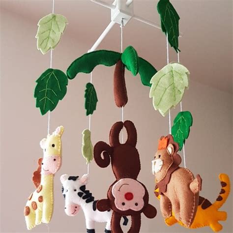 Baby Cot Mobile Jungle Animals Mobile Safari Mobile Safari Etsy