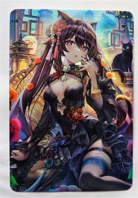 Carte Sexy Girl Manga Holo Prism Waifu Genshin Impact Hu Tao Ebay