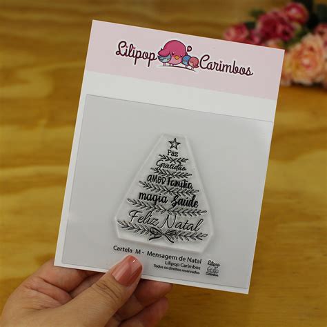 Cartela De Carimbos M Mensagem De Natal Lilipop Carimbos Lilipop