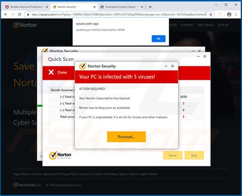 Norton Subscription Has Expired Today Pop Up Scam Removal And