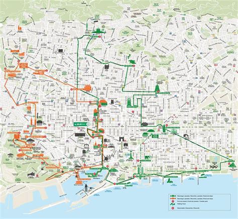 Map Of Barcelona Tourist Attractions Sightseeing And Tourist Tour