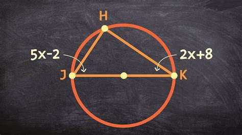 Using Two Inscribed Angles And A Semi Circle To Determine The Value Of X Youtube