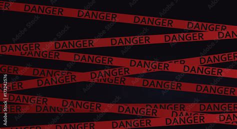 Danger tape in dark background. vector illustration Stock Vector ...