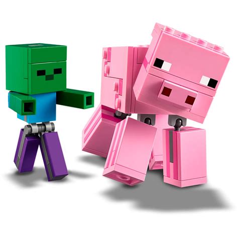 Lego Minecraft Pig Bigfig And Baby Zombie Character Big W