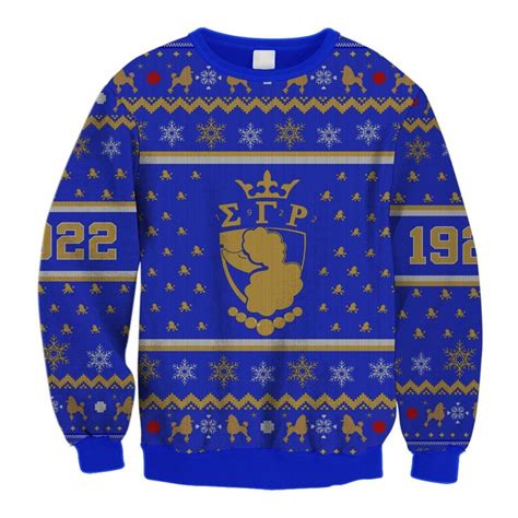 Greek Life Sweatshirt Lux Sigma Gamma Rho Poodle Queen Christmas