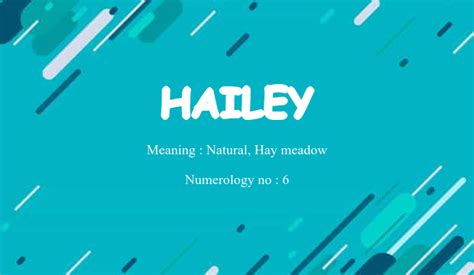 Hailey Name Meaning