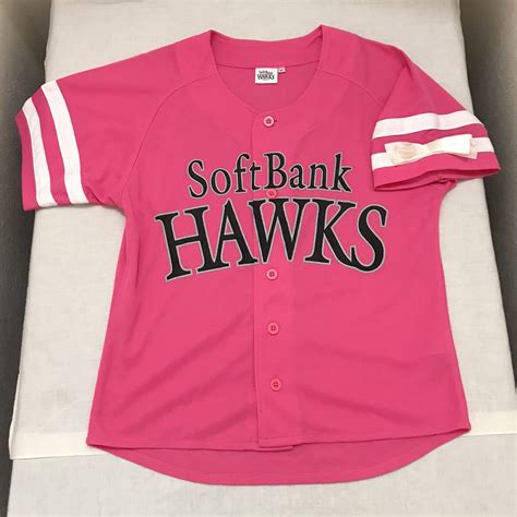 【未使用】新品 福岡ソフトバンクホークス ユニフォーム ジャケット ソフトバンク ホークス 半袖 Softbank Hawks ピンク 鷹