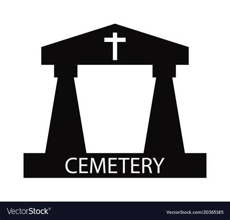 Cemetery Icon Royalty Free Vector Image Vectorstock