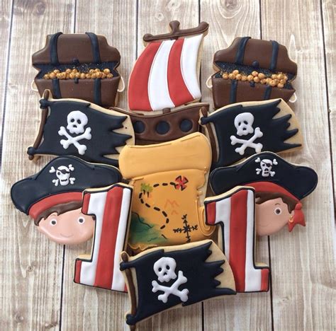 2 Dozen Pirate Boy Cookies Pirate Cookies Birthday Cookies Etsy