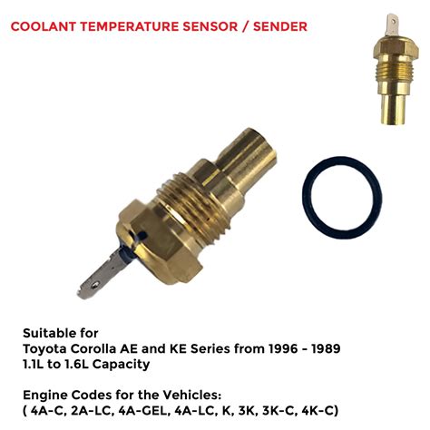 Coolant Temp Sensor For Toyota Corolla AE KE Series From 1966 1989 1