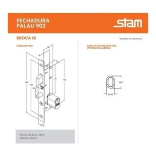 Fechadura Bico De Papagaio Stam Inox Perfil Aluminio Shopee Brasil