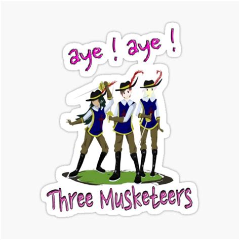 "Three Musketeers - PPCocaine" Sticker for Sale by Elysia-Bliss | Redbubble